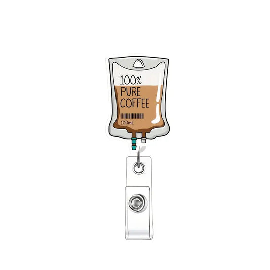 100% Pure Coffee Badge Holder
